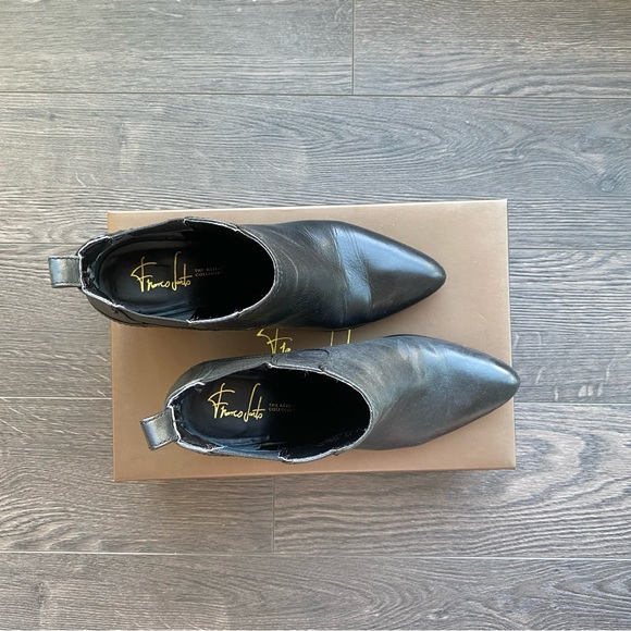 Franco Sarto - black heeled booties - size 6.5 - Picture 3 of 5